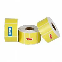 Étiquettes en rouleau jaune Direct - L2020017