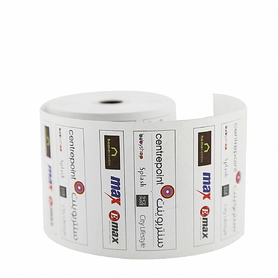rollo de papel térmico rollo de caja registradora de impresión en color de 80 mm x 80 mm