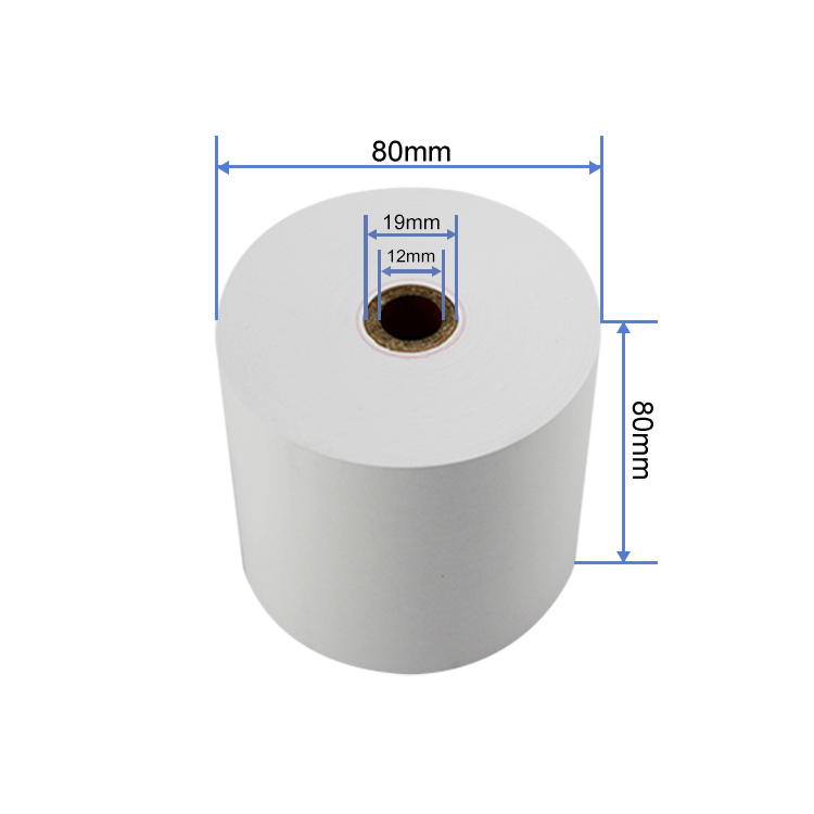 Rouleau de papier thermique blanc 80×40 mm – Qabes COM
