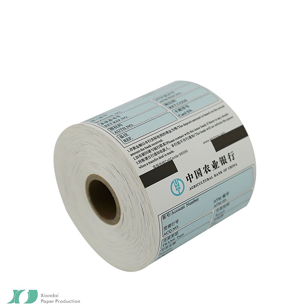 Printed ATM receipt paper
