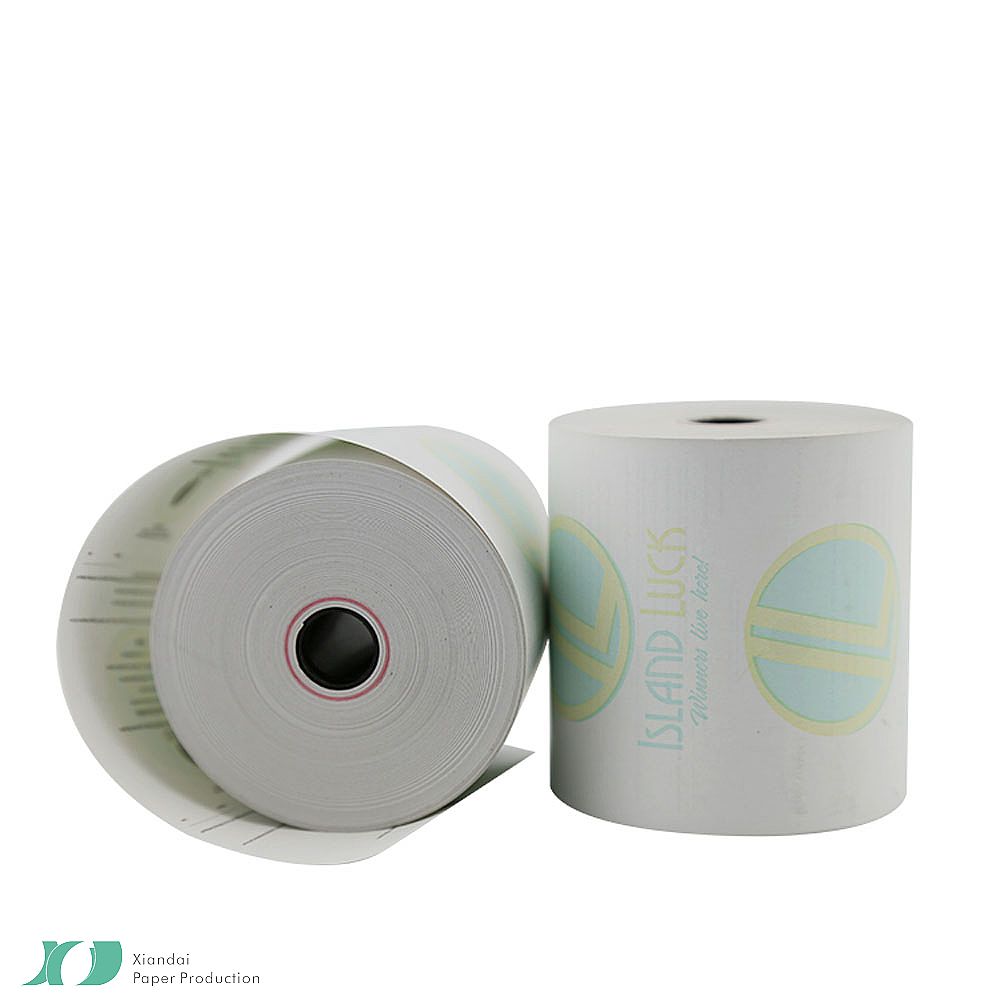 Rollo de papel de caja registradora preimpreso de 80 * 80 mm