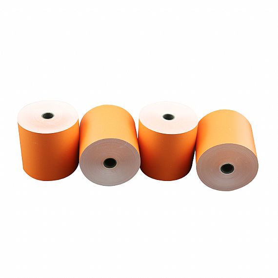 80mm x 75mm yellow printed thermal paper rolls wholesale